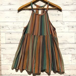 American Eagle - Striped Halter Tank Top - Relaxed Fit - Sleeveless Top